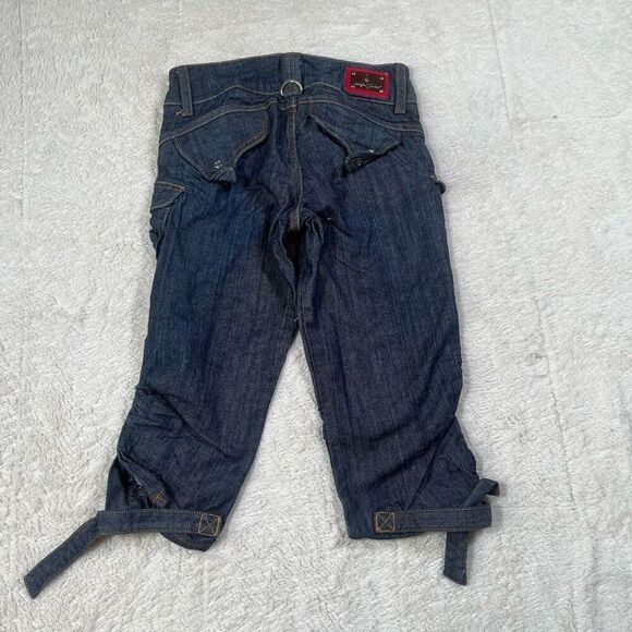 Vintage Y2K Baby Phat Cargo Women’s Capri Denim Cropped Jeans - Picture 2 of 8